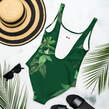 Load image into Gallery viewer, Women's Green One-Piece Swimsuit