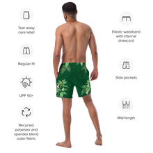 Load image into Gallery viewer, Men's Green Swim Trunks