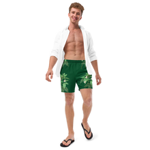 Load image into Gallery viewer, Men's Green Swim Trunks