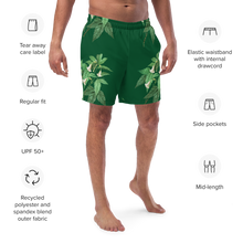 Load image into Gallery viewer, Men's Green Swim Trunks