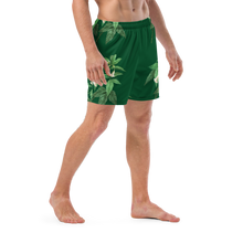 Load image into Gallery viewer, Men's Green Swim Trunks