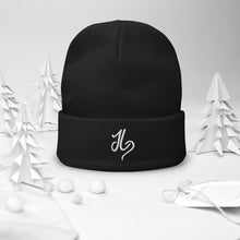 Load image into Gallery viewer, JLay Black Beanie - White Logo