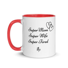 Load image into Gallery viewer, Super Mom Mug with Color Inside