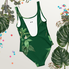 Load image into Gallery viewer, Women's Green One-Piece Swimsuit
