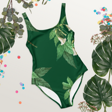 Load image into Gallery viewer, Women's Green One-Piece Swimsuit
