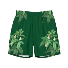 Load image into Gallery viewer, Men's Green Swim Trunks
