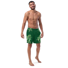 Load image into Gallery viewer, Men's Green Swim Trunks

