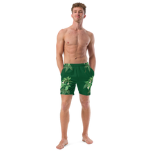 Load image into Gallery viewer, Men's Green Swim Trunks
