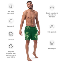 Load image into Gallery viewer, Men's Green Swim Trunks
