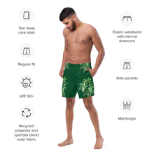 Load image into Gallery viewer, Men's Green Swim Trunks
