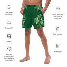 Load image into Gallery viewer, Men's Green Swim Trunks
