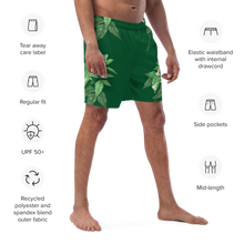 Load image into Gallery viewer, Men's Green Swim Trunks
