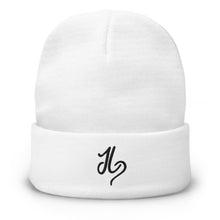 Load image into Gallery viewer, JLay Black Beanie - White Logo
